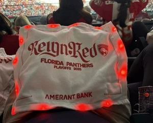 Florida Panthers SGA 2025 Stanley Cup Playoffs Rally Towel Reign Red LED Towel - Picture 1 of 2