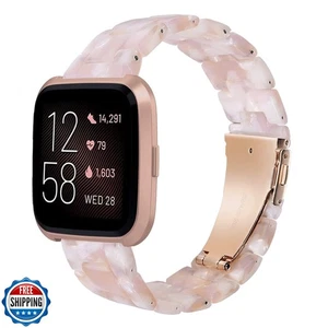 AWSMOR Compatible with Fitbit Versa 2 Band for Women Men - Resin Wristband St - Picture 1 of 5