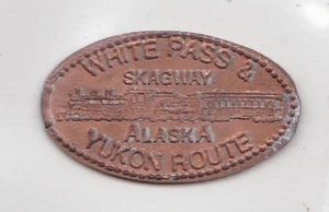 White Pass & Yukon Railway Railroad Skagway Alaska Smashed Souvenir Coin Penny - Picture 1 of 1