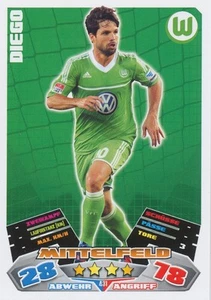 DIEGO # BRAZIL VfL.WOLFSBURG CARD MATCH ATTAX BUNDESLIGA 2013 - Picture 1 of 1