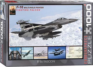 F-16 Falcon Fighter Jet Jigsaw Puzzle by Eurographics 1000 Pieces - Picture 1 of 2