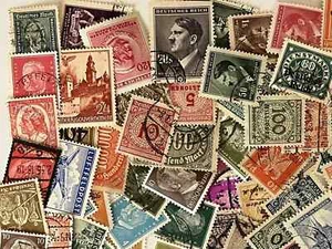 Nazi German HUGE stamp lot 100 pieces Authentic THIRD REICH WWII WW2 era stamps! - Picture 1 of 8