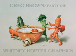 Party Dip von Greg Brown Spaß Gemüse Party Zeit Kunstdruck 18x24 cm - Bild 1 von 1
