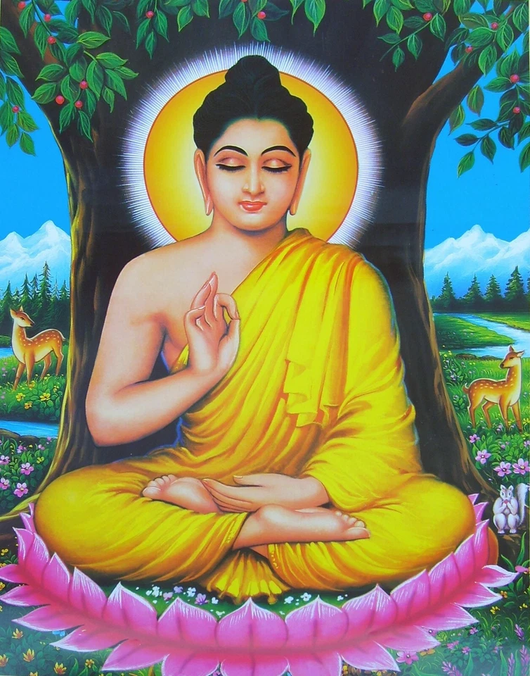 GAUTAMA BUDDHA GLOSSY POSTER PICTURE PHOTO BANNER PRINT Siddhartha India hindu - Image 1 of 1
