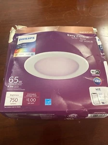 Philips Full Color Wi-Fi LED 65 Watt Replacement Recessed Light 750 Lumens White - Picture 1 of 3