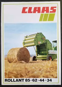 Claas - Rodillos 34-44-62-85 empacadoras folleto de ventas de distribuidor - Imagen 1 de 4