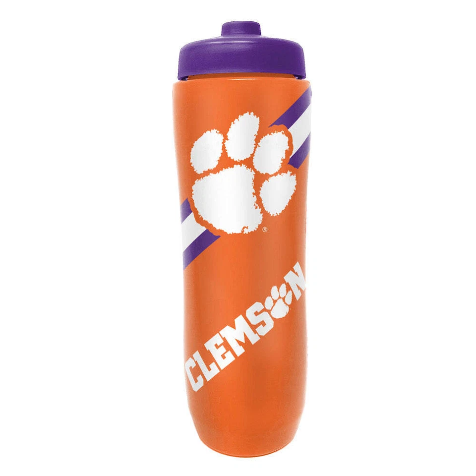 Botella de agua exprimida Party Animal NCAA Clemson Tigers 32 oz. Foto 1 de 1