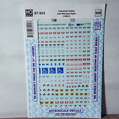 Industrial Safety and Warning Signs 1985+ HO Scale - Microscale Decal 87-924 - Image 1 of 3