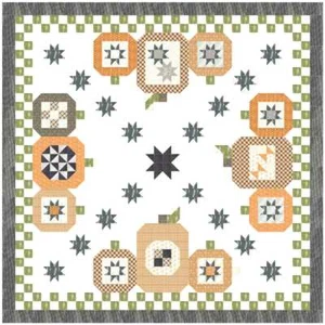 Moda PUMPKIN SQUARE LANE Quilt Kit ALL HALLOW'S EVE Fig Tree HALLOWEEN PUMPKINS - Picture 1 of 11