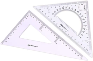Large Triangle Ruler Square Set,Triangle Protractor,2 Pieces - Picture 1 of 4