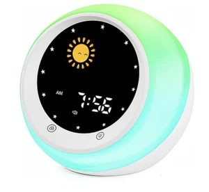 I·CODE Sun & Moon Rise Kids Alarm Clock, Children's Sleep Trainer, Sleep Sound M - Picture 1 of 6