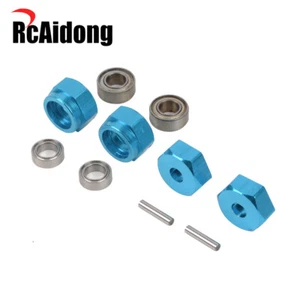 Rueda hexadecimal de aluminio RcAidong 12 mm para chasis buggy de radiocontrol Tamiya DT-02 DF02 1/10 2X4 - Imagen 1 de 4