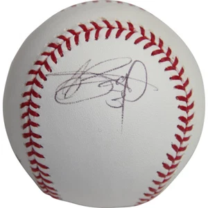 AJ BURNETT SIGNED 2009 YANKEES vs PHILLIES WORLD SERIES LOGO BASEBALL - STEINER - Picture 1 of 4