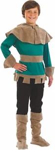 Kids Robin Hood Costume S-XL Boys Prince of Thieves Outlaw Fancy Dress Book Week - Picture 1 of 5