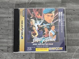 Street Fighter Real Battle on Film Sega Saturn SS con manual usado - Imagen 1 de 3