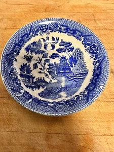  Desert Bowl 6 1/2" Vintage Blue Willow Made In Japan - Picture 1 of 2