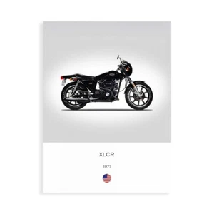 Stampa su Tela su Carta Poster o Quadro Rogan Mark Harley Davidson XLCR 1977 - Picture 1 of 2