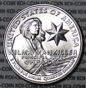 BU United States 2022 S Wilma Mankiller AWQ women quarter 25 cent 25c coins