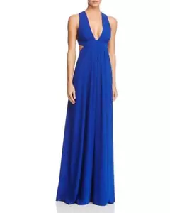 $318 Jill Jill Stuart Size 14 Womens Plunging Neck Long Dress A47 - Picture 1 of 9