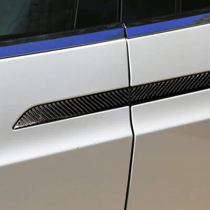Suitable for Tesla Model-X Print Carbon Fiber Car Exterior Door Handle Trim - Bild 1 von 11