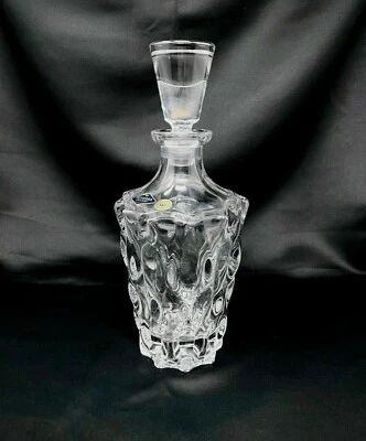 Decanter Vodka  Whiskey Cognac 25 oz / 750 ml Wine Carafe Czech Bohemian Crystal - Image 1 of 4
