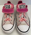 Converse All Star Cream&Pink Canvas Shoes Girls Size 4JR Preowned