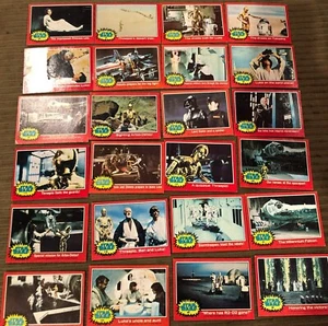 Vintage Star Wars Trading Cards Mixed Lot + Sticker (Red, Green, Orange) 66 Crds - Picture 1 of 8