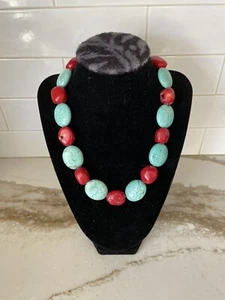 Luna Garzon Türkis und Koralle Halskette - Bild 1 von 9