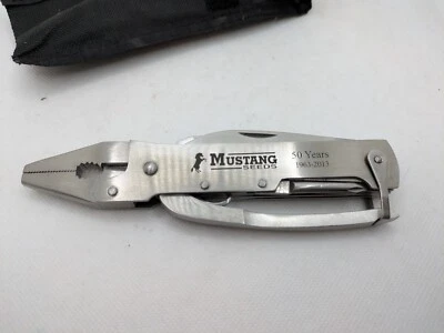 Barlow Advertising Multitool Knife Pliers with Case Branded Mustang Seeds 50 yrs - Image 1 of 3
