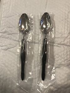 Cutco 2 Soup Spoon Black Handle Stainless Flatware new in bag