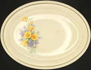 C1940 Universal Cambridge Buttercup & Lavender Oval Serving Platter Replacement - Picture 1 of 7
