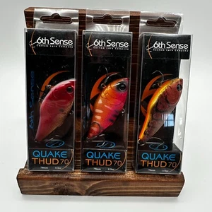 (Lot of 3) 6th Sense Quake Thud 70 Lipless Crankbaits: 5/8 oz, Red Craw - Picture 1 of 7