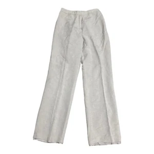 Le Suit Womens Dress Pants Linen Rayon Beige Pleated Front Size 8 - Picture 1 of 6