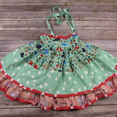 Vestido halter para sol Jelly The Pug 2T pájaros y flores lunares Foto 1 de 4