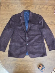 Chaps Men’s 44R Chaps Corduroy Burgundy Blazer Jacket Lined - Picture 1 of 11
