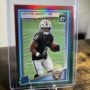 2025 Panini Donruss - Rated Rookie Ashton Jeanty #305 Optic Preview Red & Green - Bild 1 von 2
