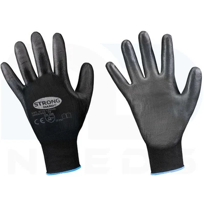 D2D-NEEDS 6–240 Paar Arbeitshandschuhe PU beschichtet Nylon EN388 Montage Gartenhandschuhe