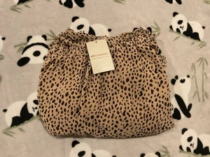 EE:Some Women Small Animal Print Romper Tan Black Off Shoulder Leopard - Picture 1 of 10