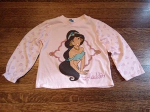 Vintage Disney Aladdin Jasmine Girls Kids Pajama Long Sleeve T Shirt Graphic Top - Picture 1 of 7