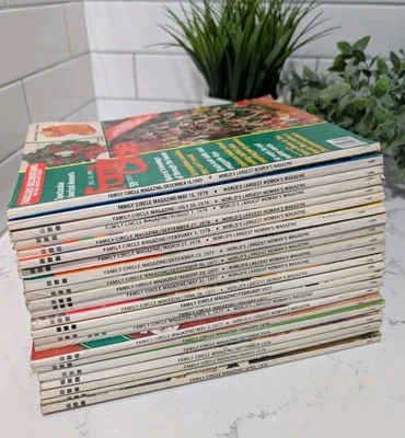 💛 Family Circle Magazines Lot Of 22 vintage 1970s Recipies Fashion Interior Foto 1 de 4