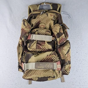 Burton Camo Backpack Multi Pocket Outdoor Hiking Skate Snowboard Bag Medium - Picture 1 of 9