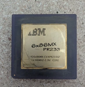 Vintage IBM Cyrix 6x86MX PR233 Socket 7 CPU Tested - Picture 1 of 2