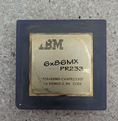 De colección IBM Cyrix 6x86MX PR244 Socket 7 CPU probado Foto 1 de 2