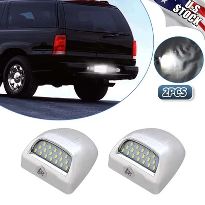 LED Chrome License Plate Lamp For Chevrolet Silverado 1500/2500/3500HD 1999-2013 - Image 1 of 4