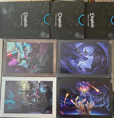 4 NEW League of Legends Displate Prints on Metal Posters - Kindred Jinx Sol Ekko - Image 1 of 4