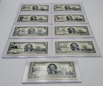 2003 A $2 Green Seal Nebraska New York Kansas Kentucky Virginia Ohio Lot. H77 - Image 1 of 4