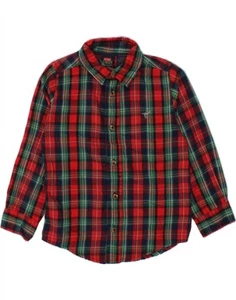 WRANGLER Boys Flannel Shirt 3-4 Years Red Check Cotton AH02 - Picture 1 of 3