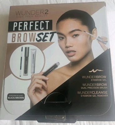 WUNDER2 Perfect Brow Set  Gel, Eyebrow Gel Remover Black/Brown BNIB  RRP £33 - Image 1 of 2
