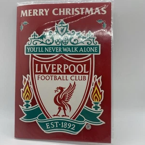 Merry Christmas Liverpool Football Club Sing You Never Walk Alone Greetings Card - Picture 1 of 2