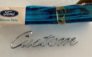 NOS 1969 1970 Ford Custom Pickup Truck Bed Side Quarter Panel 1/4 Emblem - Picture 1 of 2